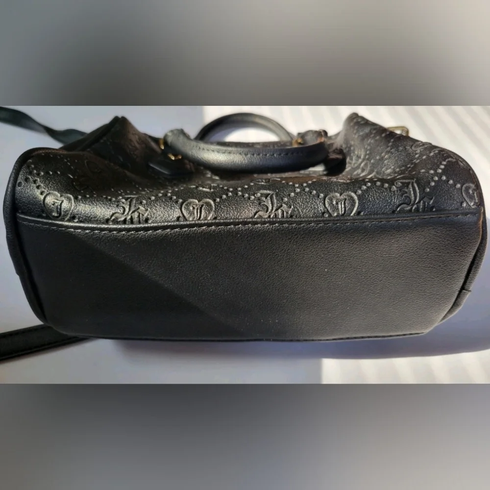 Juicy Couture Black Embossed Crossbody Handbag